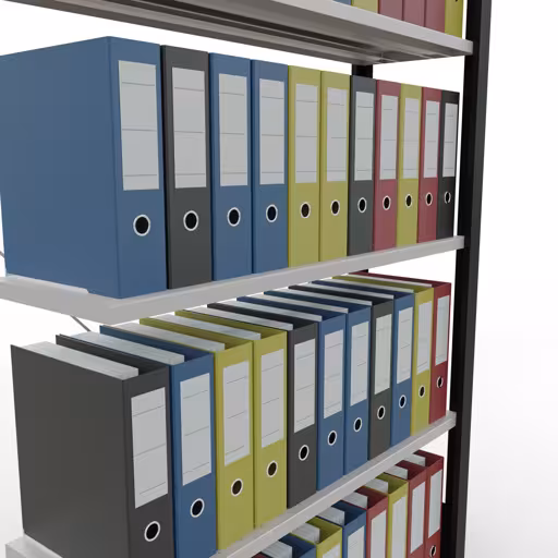 Abbildung Nr 9 des Artikels Anbauregal, Büro-Fachbodenregal Stecksystem MULTIplus85, 1800 x 1000 x 300 mm (HxBxT), 5 Fachböden, Kreuzstrebe, ohne Anschlagleiste, schwarz/lichtgrau aus der Produktgruppe Büroregale von der Marke Schulte Lagertechnik
