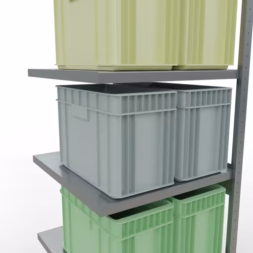 Abbildung Nr 14 des Artikels Anbauregal, Fachbodenregal Stecksystem MULTIplus250, 2500 x 750 x 800 mm (HxBxT), 6 Fachböden, Längenriegel, verzinkt aus der Produktgruppe Stecksystem von der Marke Schulte Lagertechnik