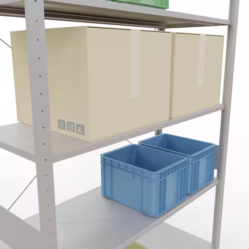 Zusatzbild des Artikels Stecksystem Grundregal 3000x1300x500 mm, Typ 150 kg, lichtgrau Zusatzbild des Artikels Stecksystem Grundregal 3000x1300x500 mm, Typ 150 kg, lichtgrau aus Grundregal