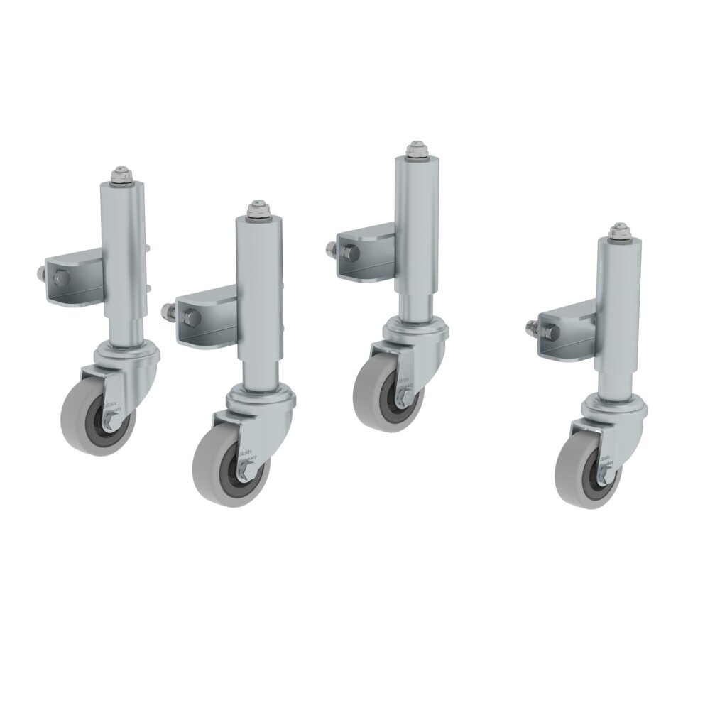 Munk Feder-Bremsrollen für Arbeitspodeste mit 2 Stufen von Günzburger Steigtechnik Munk Feder-Bremsrollen für Arbeitspodeste mit 2 Stufen aus der Kategorie Podesttreppen mit der Artikelnr. 050068