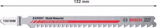 Stichsägeblatt Expert Multi Material T 367 XHM Gesamtlänge 132 mm 3 Stück / Karte BOSCH