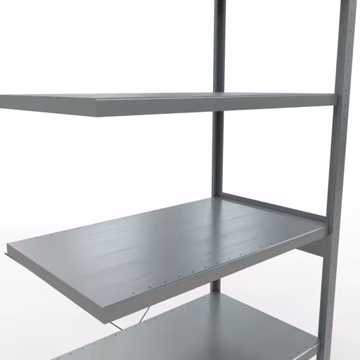 Produktbild Nr.15 des Artikels Anbauregal, Fachbodenregal Stecksystem MULTIplus250, 2500 x 1000 x 600 mm (HxBxT), 6 Fachböden, Kreuzstrebe, verzinkt aus der Produktreihe Stecksystem von der Marke Schulte Lagertechnik