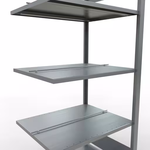 Abbildung Nr 16 des Artikels Anbauregal, Büro-Fachbodenregal Stecksystem MULTIplus150, 1800 x 750 x 600 mm (HxBxT), 5 Fachböden, Längenriegel, verzinkt, mit Mittelanschlag aus der Produktgruppe Büroregale von der Marke Schulte Lagertechnik