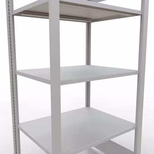 Abbildung Nr 10 des Artikels Grundregal, Büro-Fachbodenregal Stecksystem MULTIplus150, 1800 x 750 x 600 mm (HxBxT), 5 Fachböden, Längenriegel, ohne Mittelanschlag, lichtgrau aus der Produktgruppe Büroregale von der Marke Schulte Lagertechnik