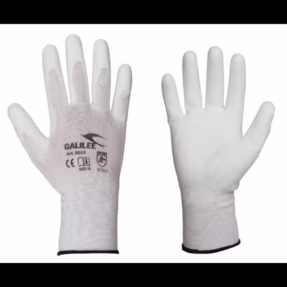 Nylon Strickhandschuhe mit PU-Beschichtung weiß Größe 7 von der Marke Galilee Nylon Strickhandschuhe mit PU-Beschichtung weiß Typ Größe: Größe 7 aus der Kategorie Arbeitshandschuhe mit der Artikelnr. 3003.07