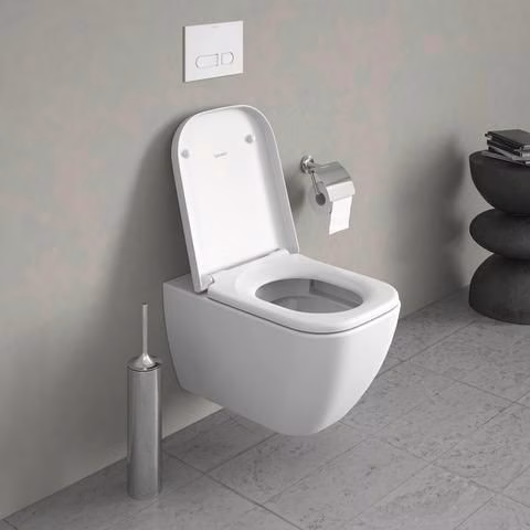 Detailbild 3993032 Abattant de toilettes Happy D.2 blanc avec mécanisme de fermeture amortie, charnières en acier inoxydable, DURAVIT