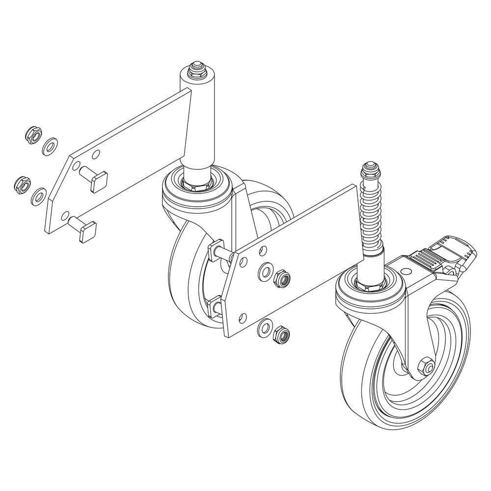 Munk Rollensatz Stützteil inkl. Montagesatz von Günzburger Steigtechnik Munk Rollensatz Stützteil inkl. Montagesatz aus der Kategorie Steigtechnik Zubehör & Ersatzteile mit der Artikelnr. 800042
