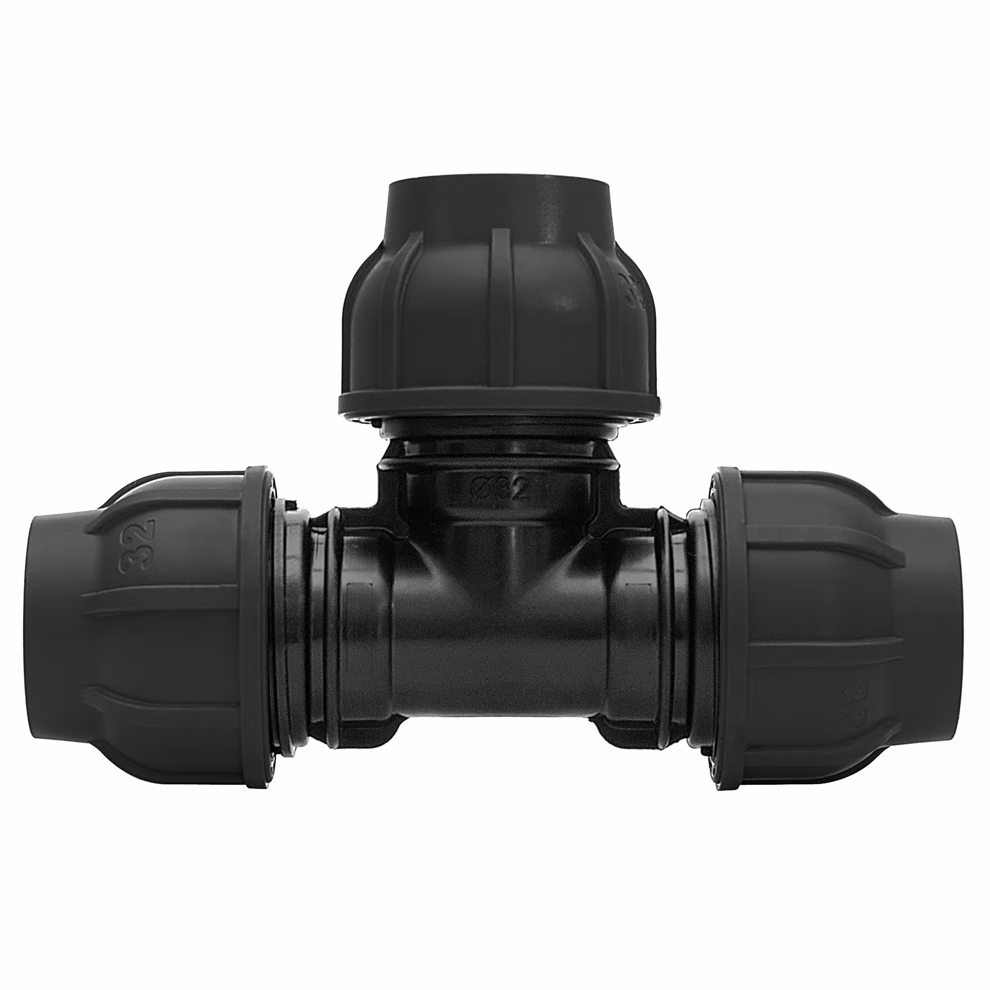 PE Verschraubung T-Stück Ø 50 x 50 x 50 mm von der Marke Gebo PE T-Stücke Typ Größe: 50 x 50 x 50 mm aus der Kategorie PE Rohr Kunststoff Fittings mit der Artikelnr. 131050