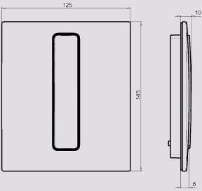 Technische Zeichnung 4002875 Urinal-Abdeckplatte Ineo Bright Kunststoff SANIT