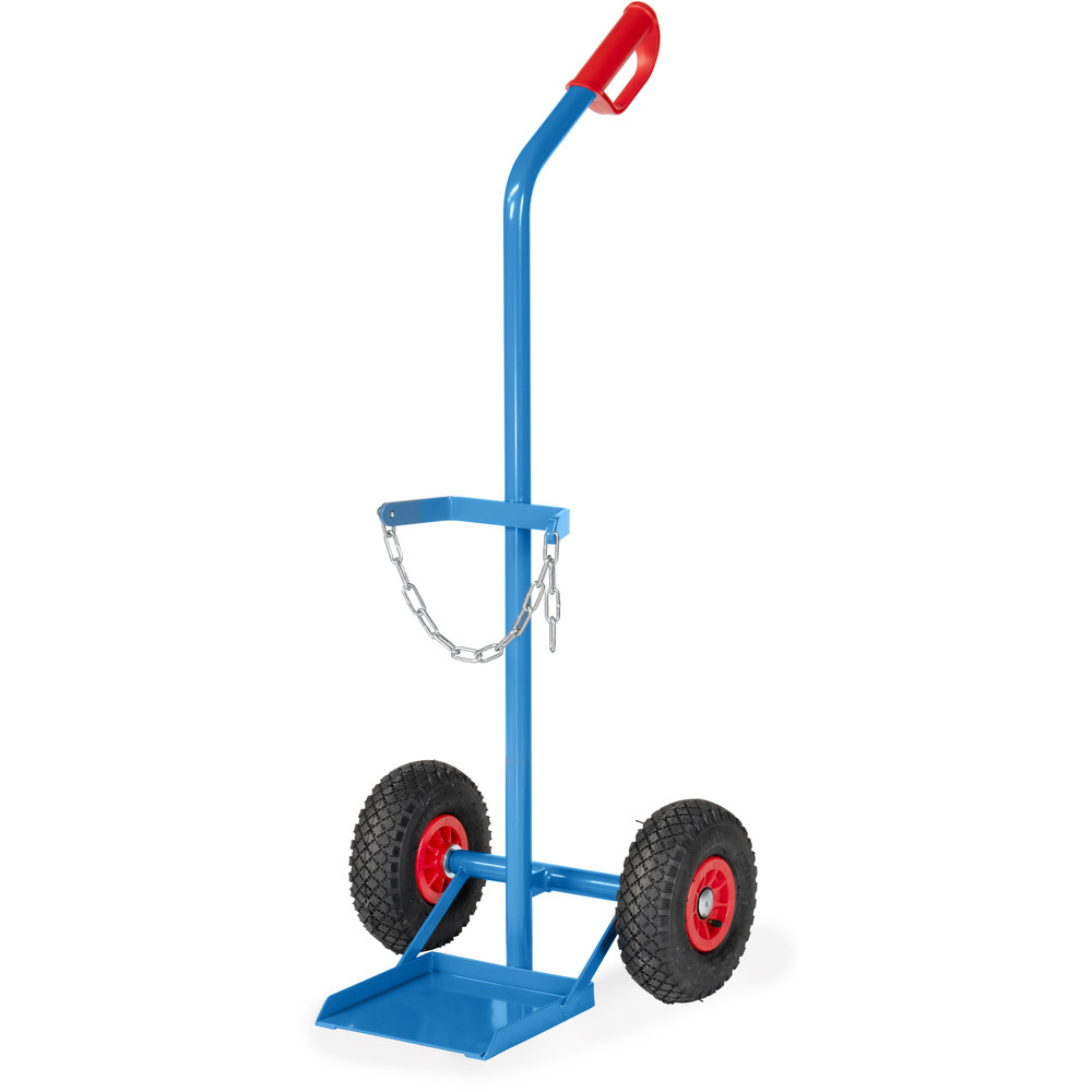 Stahlflaschenkarre 1x229 aus Stahlrohr geschweißt eine Flasche aus der Kategorie Karren mit der Artikelnummer 51229L, Rasenmäher, Pflanze, Werkzeug, Roller, Fahrzeug