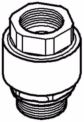 Technische Zeichnung 4056198 GROHE Rohrbelüfter 41238 Bauform C DN15 chrom