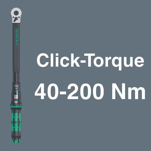 Drehmomentschlüsselset Click-Torque C 3 Set 1 13-teilig 40-200 Nm 1/2 Zoll WERA