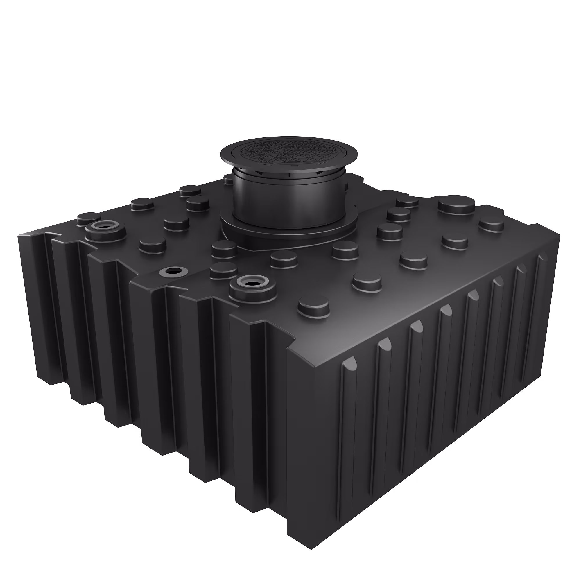 GreenLife Flachtank 5.000 l mit Ausgleichsdom, Abdeckung und 3 Anschlüssen aus der Kategorie Regenwassernutzung mit der GTIN 4064126000340 GreenLife Flachtank 5.000 l mit Ausgleichsdom, Abdeckung und 3 Anschlüssen von der Marke GreenLife aus der Produktreihe Garten