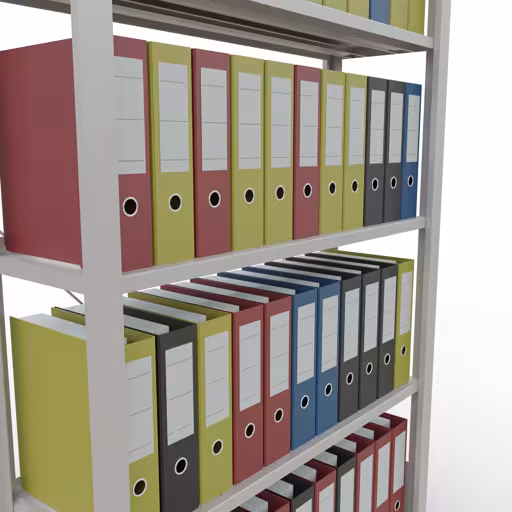 Abbildung Nr 10 des Artikels Grundregal, Büro-Fachbodenregal Stecksystem MULTIplus85, 1800 x 1000 x 300 mm (HxBxT), 5 Fachböden, Kreuzstrebe, mit Anschlagleiste, lichtgrau aus der Produktgruppe Büroregale von der Marke Schulte Lagertechnik