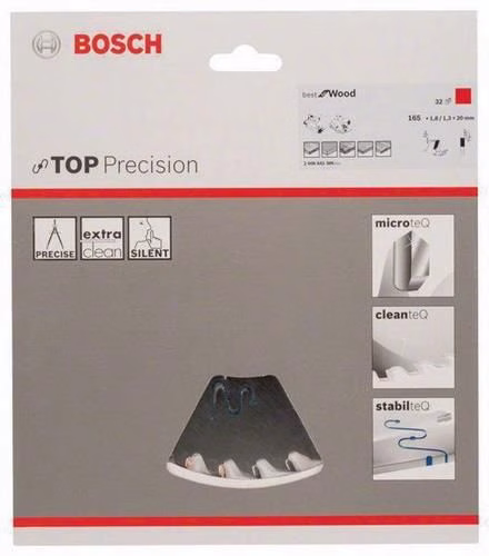 Detailbild 4032960 Kreissägeblatt Außendurchmesser 165 mm Zähnezahl 32 WZ Bohrung 20 mm Schnittbreite 1,8 mm HM BOSCH