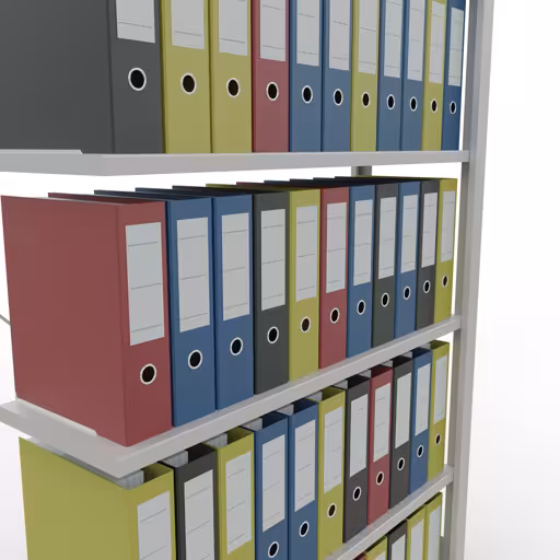 Abbildung Nr 9 des Artikels Anbauregal, Büro-Fachbodenregal Stecksystem MULTIplus85, 2000 x 1000 x 300 mm (HxBxT), 6 Fachböden, Kreuzstrebe, ohne Anschlagleiste, lichtgrau aus der Produktgruppe Büroregale von der Marke Schulte Lagertechnik