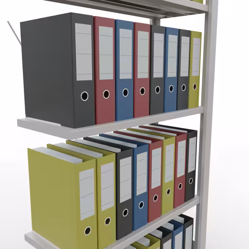 Abbildung Nr 8 des Artikels Anbauregal, Büro-Fachbodenregal Stecksystem MULTIplus85, 1800 x 750 x 300 mm (HxBxT), 5 Fachböden, Kreuzstrebe, ohne Anschlagleiste, lichtgrau aus der Produktgruppe Büroregale von der Marke Schulte Lagertechnik