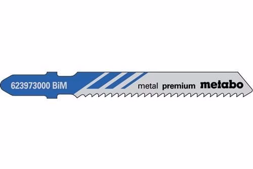 Metalen premium decoupeerzaagbladen, 51 mm bruikbare lengte, 2 mm tandafstand, BIM-gefreesd, gegolfd, 5 stuks van het merk Metabo Hoogwaardige metalen decoupeerzaagbladen van METABO, artikelnummer 8000066748.
