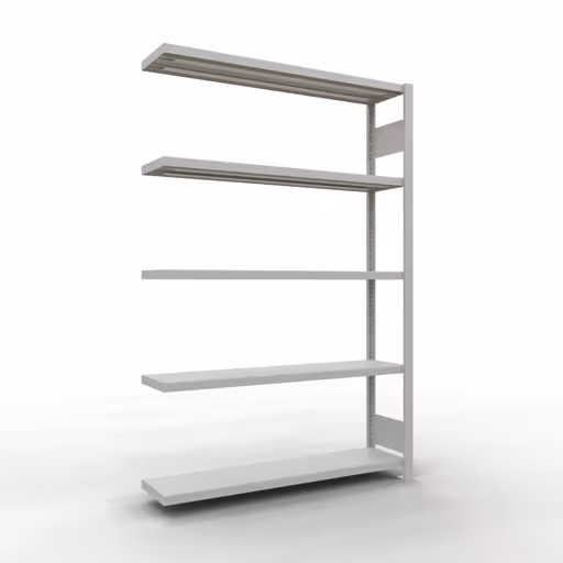 Anbauregal, Fachbodenregal Stecksystem MULTIplus250, 2000 x 1300 x 300 mm (HxBxT), 5 Fachböden, Längenriegel, RAL 7035 lichtgrau von der Marke Schulte Lagertechnik Anbauregal, Fachbodenregal Stecksystem MULTIplus250, 2000 x 1300 x 300 mm (HxBxT), 5 Fachböden, Längenriegel, RAL 7035 lichtgrau aus der Kategorie Anbauregal mit der Artikelnummer 32835-130-LR