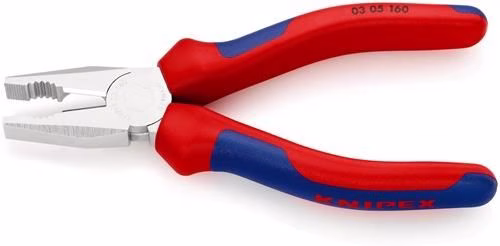 Detailbild 4037266 Kombizange Länge 160 mm verchromt Mehrkomponenten-Hülle KNIPEX