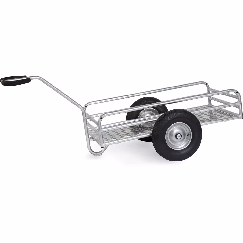 Outdoor-Handwagen - Lufträder Ø260 mm für die Verwendung im Außenbereich, aus Stahlrohr geschweißt, feuerverzinkt Typ Bereifung: Luft aus der Kategorie Handwagen/Pritschenwagen mit der Artikelnr. 6105L