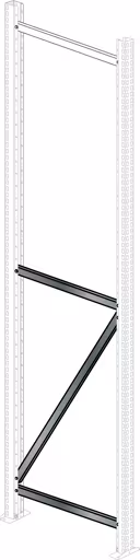 W 100-Diagonale, 843 mm, verzinkt, für Rahmentiefe 800 mm von der Marke Schulte Lagertechnik aus der Produktreihe Weitspannregale