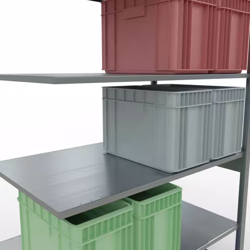 Anbauregal, Fachbodenregal Stecksystem MULTIplus150, 2500 x 1300 x 800 mm (HxBxT), 6 Fachböden, Längenriegel, verzinkt mit der Artikelnr. 12786-130-LR Anbauregal, Fachbodenregal Stecksystem MULTIplus150, 2500 x 1300 x 800 mm (HxBxT), 6 Fachböden, Längenriegel, verzinkt von Schulte Lagertechnik aus der Kategorie Stecksystem