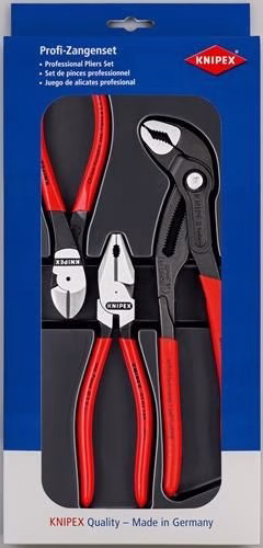 Zangensatz Kraft-Paket Inhalt 3-teilig poliert Kunststoff-Tiefziehteil KNIPEX aus der Kategorie sonstige Zangen mit der Teilenummer 4000794414