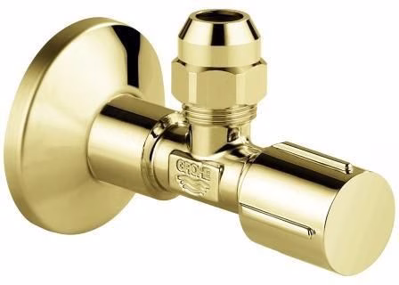 Eckventil Quetschverschraubung chrom mit Schubrosette GROHE