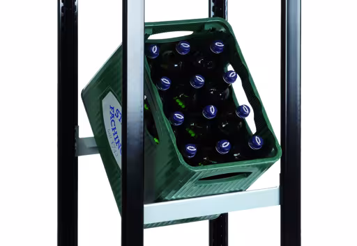 Zusatzebene für Getränkekistenregal, 400 x 300, silber von der Marke Schulte Lagertechnik aus der Produktreihe Fachbodenregale
