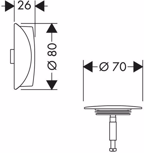 Ab-/Überlaufgarnitur FLEXAPLUS chrom HANSGROHE
