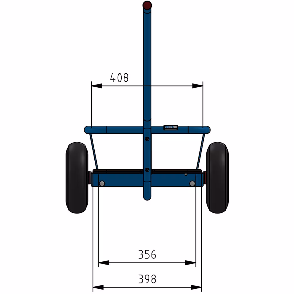 Handwagen 4091V - Vollgummiräder Ø260 mm Breite 356 mm, Länge 690 mm von Fetra mit der Artikelnr. 4091V
