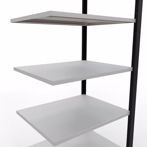 Abbildung Nr 10 des Artikels Anbauregal, Büro-Fachbodenregal Stecksystem MULTIplus150, 2300 x 750 x 600 mm (HxBxT), 7 Fachböden, Längenriegel, ohne Mittelanschlag, schwarz/lichtgrau aus der Produktgruppe Büroregale von der Marke Schulte Lagertechnik