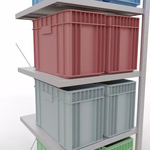 Produktbild Nr 13 des Artikels Anbauregal, Fachbodenregal Stecksystem MULTIplus250, 2000 x 750 x 800 mm (HxBxT), 5 Fachböden, Kreuzstrebe, RAL 7035 lichtgrau Abbildung Nr 13 des Artikels Anbauregal, Fachbodenregal Stecksystem MULTIplus250, 2000 x 750 x 800 mm (HxBxT), 5 Fachböden, Kreuzstrebe, RAL 7035 lichtgrau aus der Produktgruppe Stecksystem von der Marke Schulte Lagertechnik