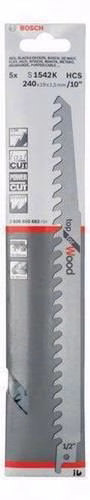 Lame de scie sabre S 1542 K Longueur 240 mm Largeur 19 mm Teeth per Inch (TPI) 3 8,5 mm 5 pièces / carte
