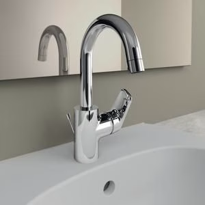 Ideal Standard Waschtischarmatur Ceraflex mit hohem Auslauf mit Ablaufgarnitur Ausladung 146 mm chrom