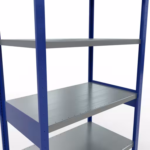 Abbildung Nr 13 des Artikels Grundregal, Fachbodenregal Stecksystem MULTIplus250, 2500 x 1000 x 600 mm (HxBxT), 6 Fachböden, Längenriegel, RAL 5010 enzianblau/verzinkt aus der Produktgruppe Stecksystem von der Marke Schulte Lagertechnik