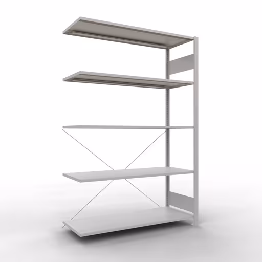 Stecksystem Anbauregal 2000x1300x500 mm, Typ 150 kg, lichtgrau von der Marke Schulte Lagertechnik Stecksystem Anbauregal 2000x1300x500 mm, Typ 150 kg, lichtgrau aus der Kategorie Anbauregal mit der Artikelnummer 32655-130