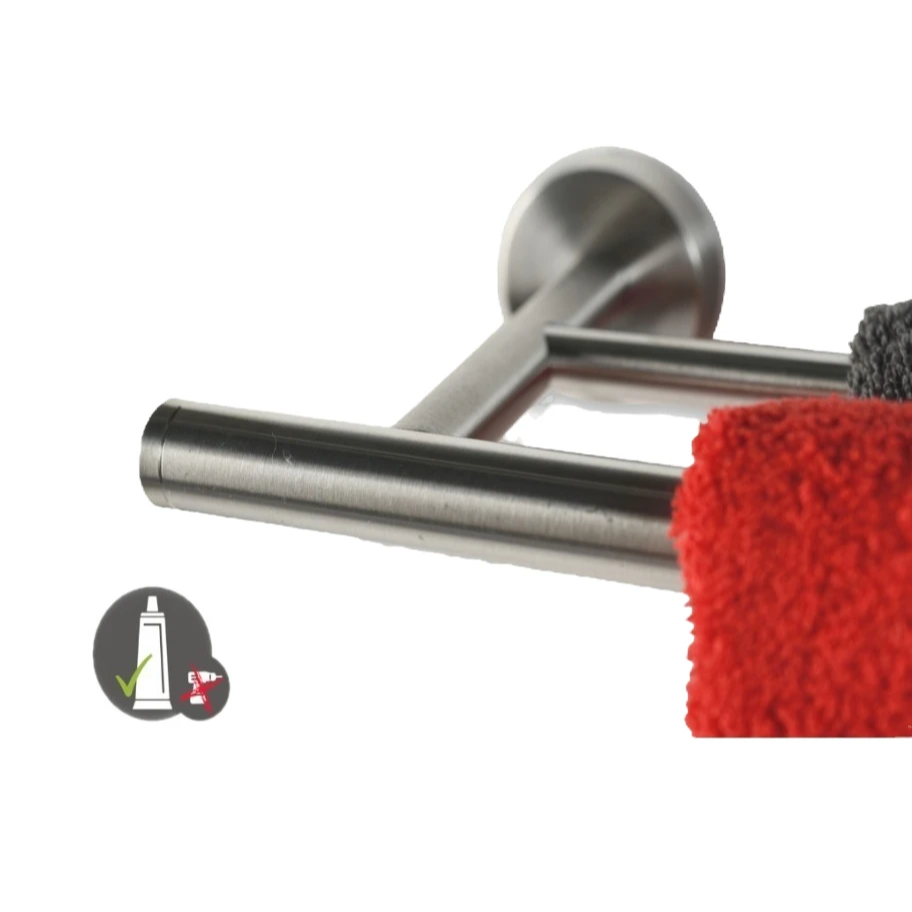 AXIAL Handtuchhalter 2 Stangen Edelstahl - zum KLEBEN oder BOHREN