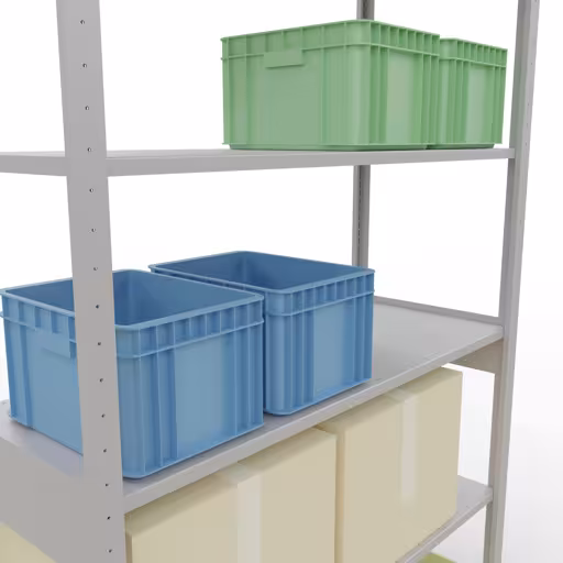 Produktbild Nr.8 des Artikels Stecksystem Grundregal 2500x1300x500 mm, Typ 150 kg, lichtgrau aus der Produktreihe Stecksystem von der Marke Schulte Lagertechnik
