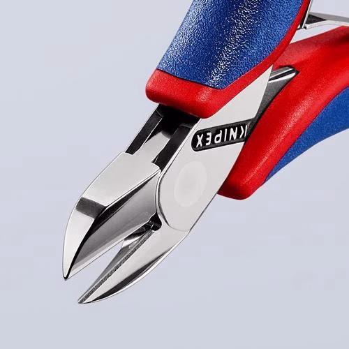 Detailbild 4073299 Elektronikseitenschneider Länge 115mm Form 0 Facette ja,klein 2K-Hülle KNIPEX