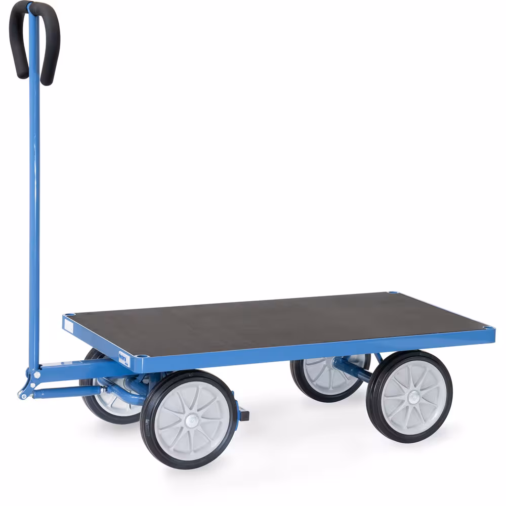 Handwagen offen aus Profilstahl und Stahlrohr geschweißt, pulverbeschichtet blau RAL 5007, Ladefläche aus wasserfestem Sperrholz Typ Ladeflächenbreite: 600 mm aus der Kategorie Handwagen/Pritschenwagen mit der Artikelnr. 4001V