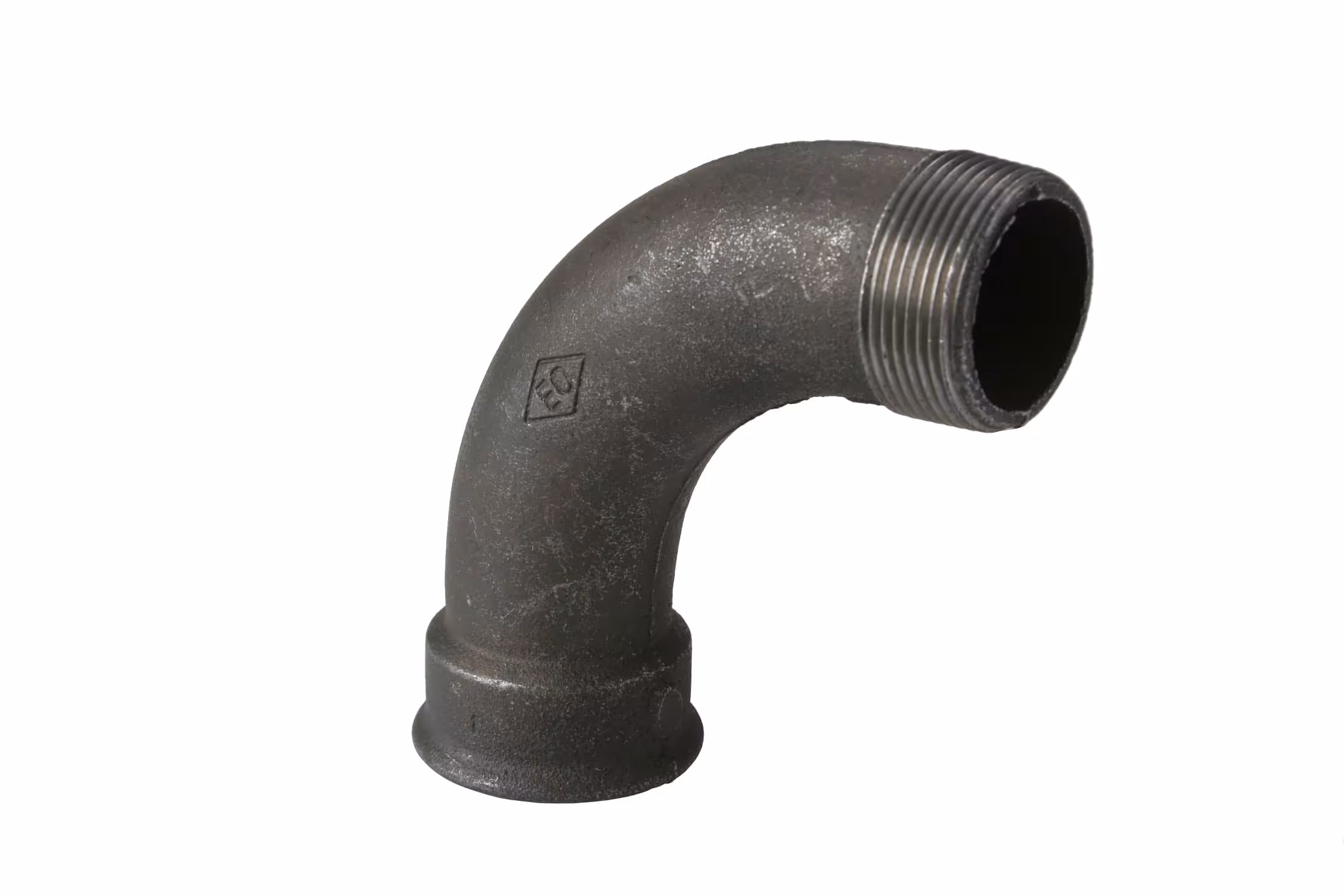 Coude n°1 intérieur/extérieur 90 degrés 3/8" en fonte malléable, noir de la catégorie des raccords en fonte malléable avec le GTIN 8435049300071 Coude en fonte malléable ATUSA n°1 (long) I/A de la marque Atusa de la catégorie raccords en fonte malléable