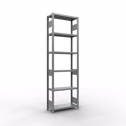 Grundregal, Fachbodenregal Stecksystem MULTIplus250, 2500 x 750 x 300 mm (HxBxT), 6 Fachböden, Längenriegel, verzinkt von der Marke Schulte Lagertechnik Grundregal, Fachbodenregal Stecksystem MULTIplus250, 2500 x 750 x 300 mm (HxBxT), 6 Fachböden, Längenriegel, verzinkt aus der Kategorie Grundregal mit der Artikelnummer 12931-75-LR