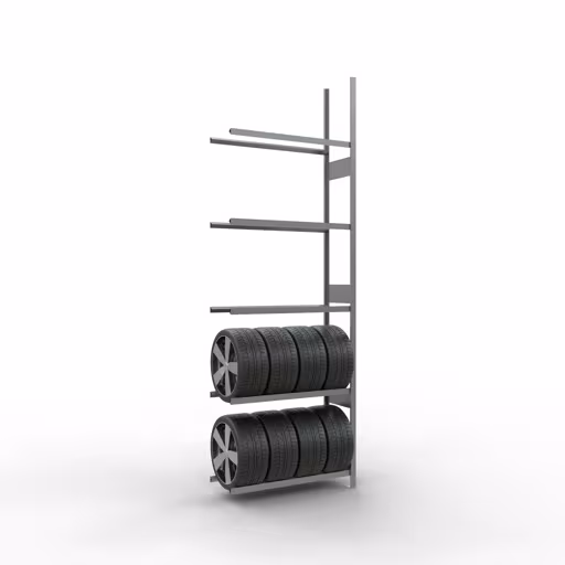 Anbauregal, Räder-/Reifenregal, 3500 x 1150 x 400 mm, verzinkt, 5 Lagerebenen á 150 kg Fachlast pro Ebene aus der Kategorie Autoteilelagerung mit der GTIN 4004514255303 Anbauregal, Räder-/Reifenregal, 3500 x 1150 x 400 mm, verzinkt, 5 Lagerebenen á 150 kg Fachlast pro Ebene von der Marke Schulte Lagertechnik aus der Produktreihe Fachbodenregale