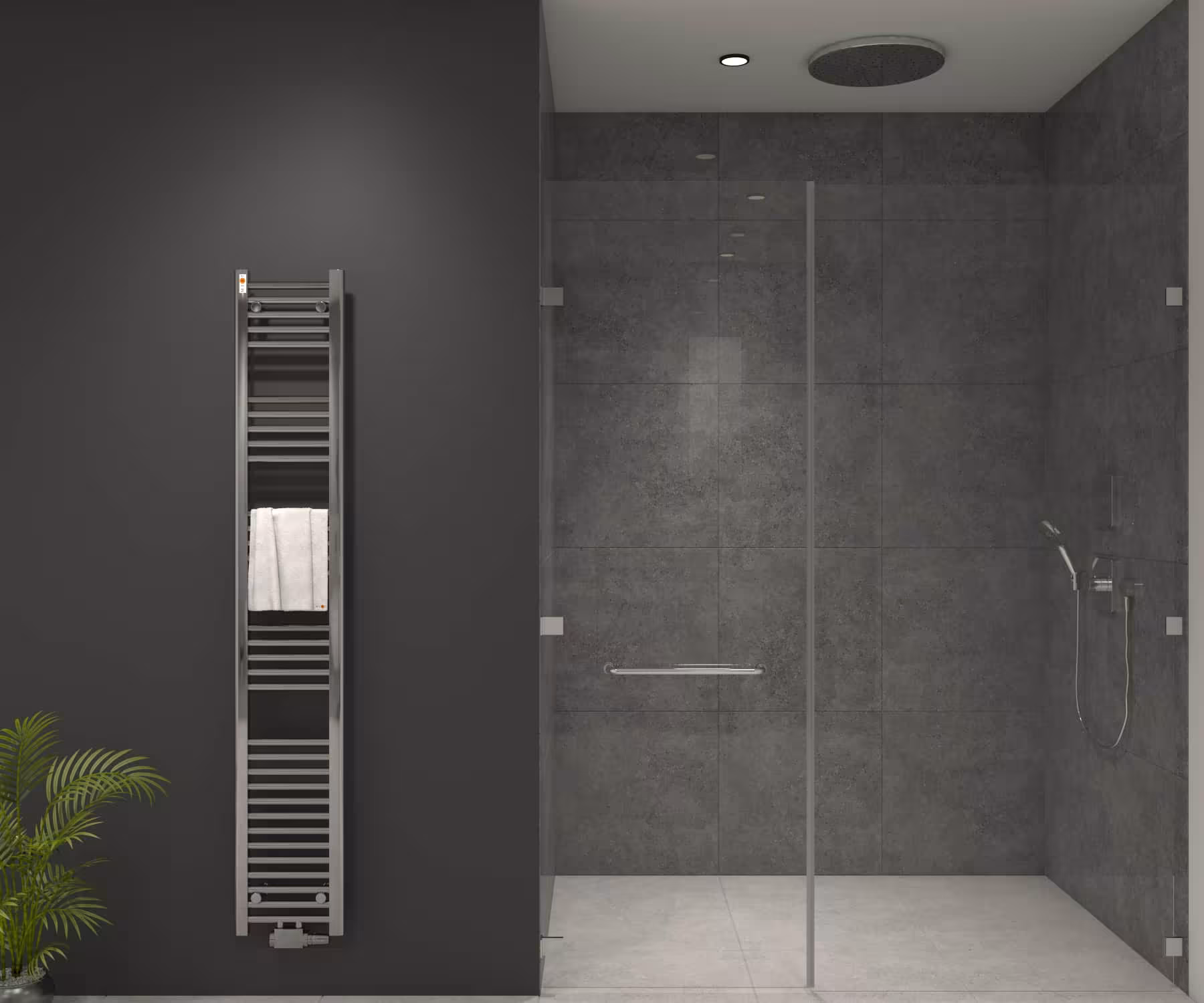 MERT Badheizkörper Chrom gerade, Mittelanschluss Typ Größe: 300x1800 mm aus der Kategorie Bad-Heizkörper mit der Artikelnr. 3-30x180-M