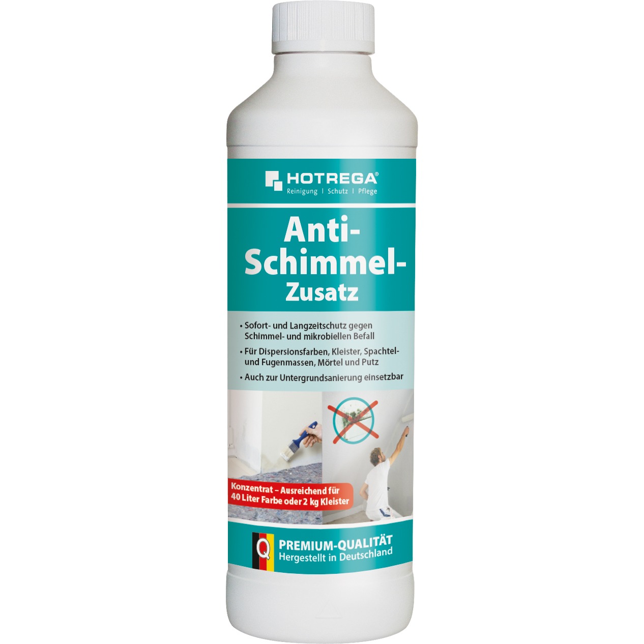 24 Stück - Anti-Schimmel-Zusatz - 500 ml Flasche von der Marke Hotrega 24 Stück - Anti-Schimmel-Zusatz - 500 ml Flasche aus der Kategorie Schimmel Behandlung mit der Artikelnummer H240580