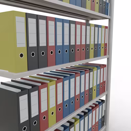 Abbildung Nr 7 des Artikels Anbauregal, Büro-Fachbodenregal Stecksystem MULTIplus85, 1800 x 1300 x 300 mm (HxBxT), 5 Fachböden, Kreuzstrebe, ohne Anschlagleiste, lichtgrau aus der Produktgruppe Büroregale von der Marke Schulte Lagertechnik