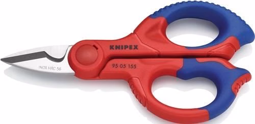 Elektriker-/Handwerkerschere Länge 155 mm 2-Komponenten-Hüllen KNIPEX