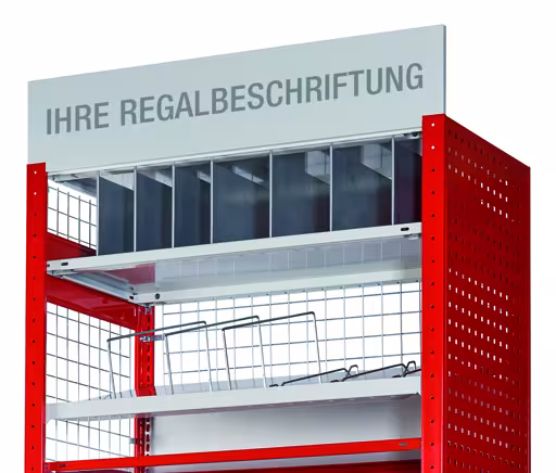 Regalblende zur Regalbeschriftung von Einzelregalen, 1000 x 200 mm, links, RAL 7035 lichtgrau von der Marke Schulte Lagertechnik Regalblende zur Regalbeschriftung von Einzelregalen, 1000 x 200 mm, links, RAL 7035 lichtgrau aus der Kategorie Zubehör mit der Artikelnummer 32559